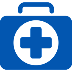 Healthcare bag with cross emblem